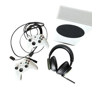 Microsoft X box series S White Console with Controllers and Headset